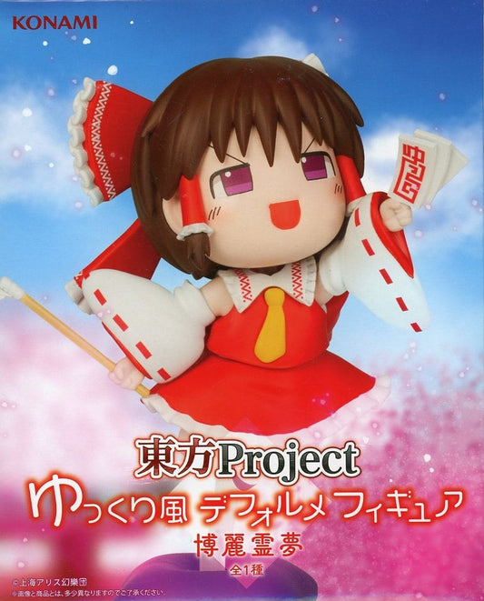 Reimu Hakurei Yukkuri-style Deformed Figure (Konami Amusement) — ~20cm Pre-owned