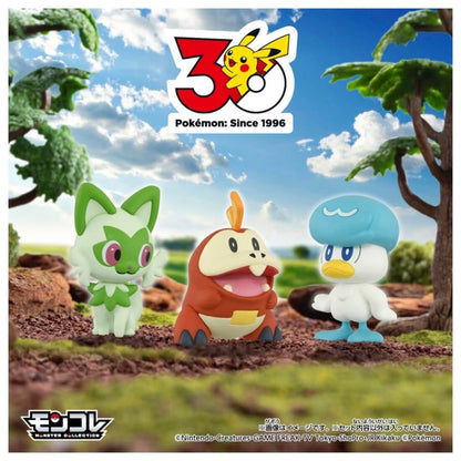 Pokémon 30th Anniversary Moncolle Starter Three-Pokemon Set (Paldea) MonColle Monster Collection - Takara Tomy (Used)