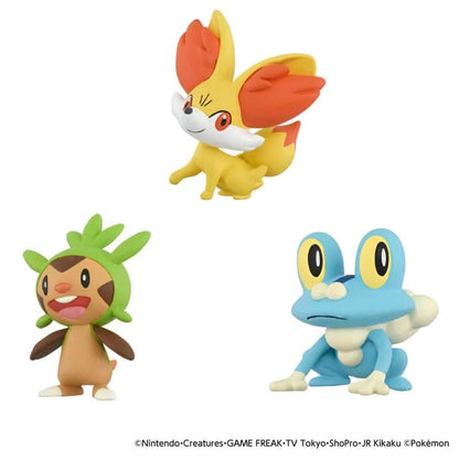 Chespin Fennekin Froakie MonColle Starter Trio Figure Set Pokemon 30th Anniversary Kalos