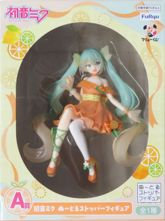 Hatsune Miku Noodle Stopper Figure A Prize - Citrus MIKU Lottery (Furyu) ~18cm (Pre-owned)