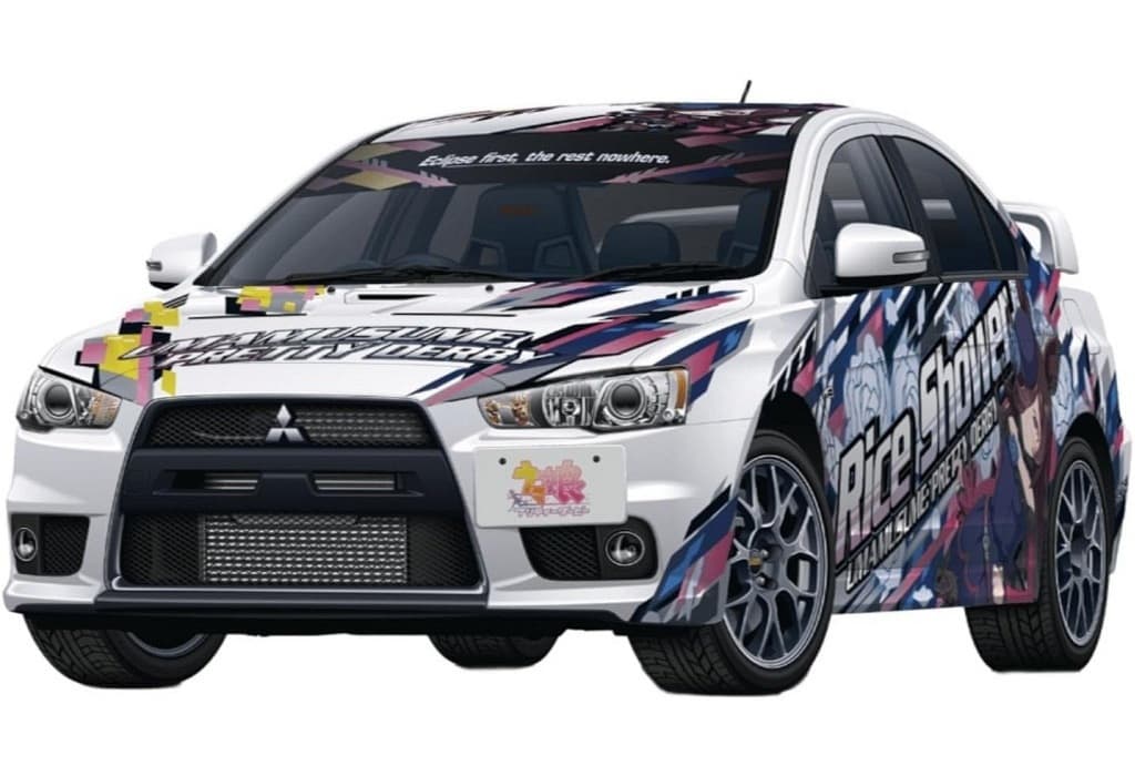 Mihono Bourbon & Rice Shower 1/24 CZ4A Lancer Evolution X Final Edition Ver.2 Itasha Model Kit (Aoshima, 1/24 Scale)
