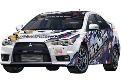 Mihono Bourbon & Rice Shower 1/24 CZ4A Lancer Evolution X Final Edition Ver.2 Itasha Model Kit (Aoshima, 1/24 Scale)