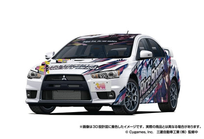 Mihono Bourbon & Rice Shower 1/24 CZ4A Lancer Evolution X Final Edition Ver.2 Itasha Model Kit (Aoshima, 1/24 Scale)
