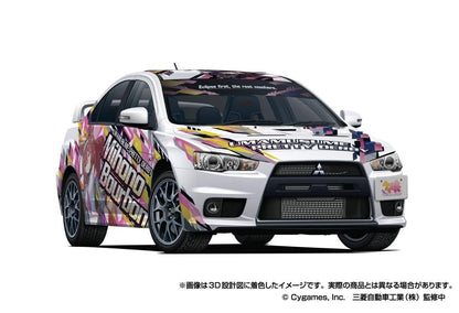 Mihono Bourbon & Rice Shower 1/24 CZ4A Lancer Evolution X Final Edition Ver.2 Itasha Model Kit (Aoshima, 1/24 Scale)