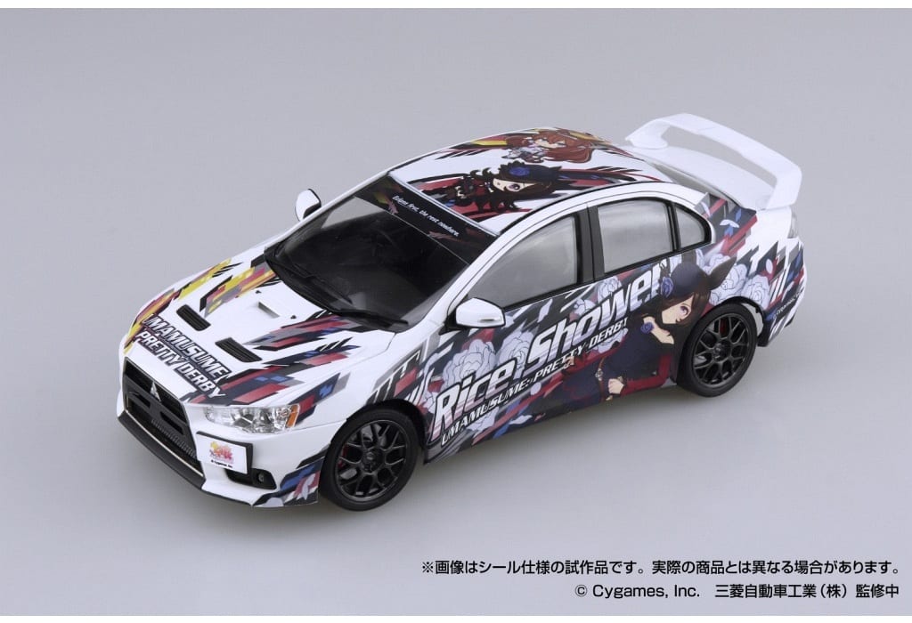 Mihono Bourbon & Rice Shower 1/24 CZ4A Lancer Evolution X Final Edition Ver.2 Itasha Model Kit (Aoshima, 1/24 Scale)