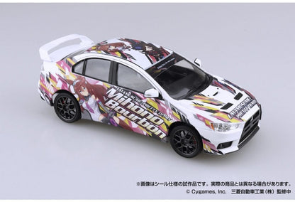 Mihono Bourbon & Rice Shower 1/24 CZ4A Lancer Evolution X Final Edition Ver.2 Itasha Model Kit (Aoshima, 1/24 Scale)