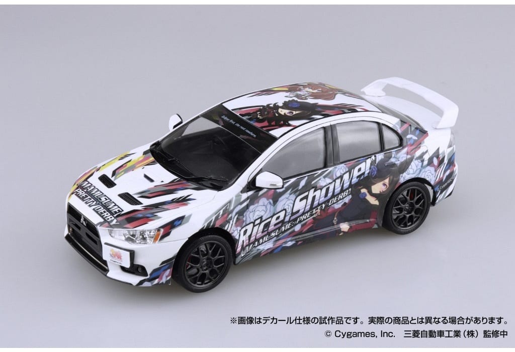 Mihono Bourbon & Rice Shower 1/24 CZ4A Lancer Evolution X Final Edition Ver.2 Itasha Model Kit (Aoshima, 1/24 Scale)