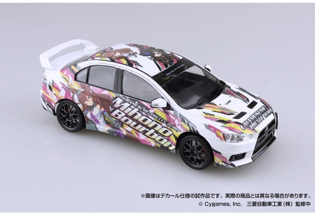 Mihono Bourbon & Rice Shower 1/24 CZ4A Lancer Evolution X Final Edition Ver.2 Itasha Model Kit (Aoshima, 1/24 Scale)