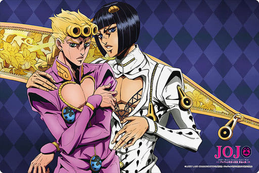 Giorno Giovanna & Bruno Bucciarati Rubber Playmat Vol. 364 from JoJo's Bizarre Adventure: Golden Wind by Bushiroad, Approx. 520 x 350 x 1.5 mm