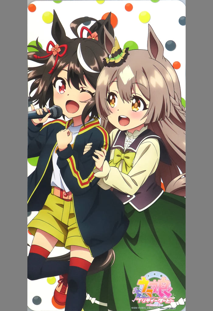 Kitasan Black & Satono Diamond Rubber Playmat - Umamusume Pretty Derby Season 2 (Chara-Ani) 60×30cm - Pre-owned