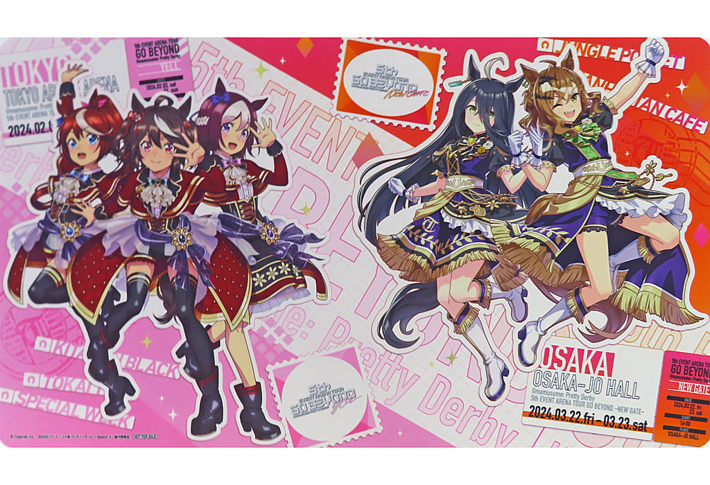 Kitasan Black · Special Week · Tokai Teio Multi Play Mat (CyStore Bonus) - Umamusume Pretty Derby 5th EVENT ARENA TOUR Blu-ray Gift, 350×600mm, Pre-owned