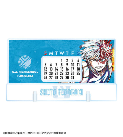 Shoto Todoroki Ani-Art Acrylic Perpetual Desktop Calendar - My Hero Academia (Approx. 14.8 cm)