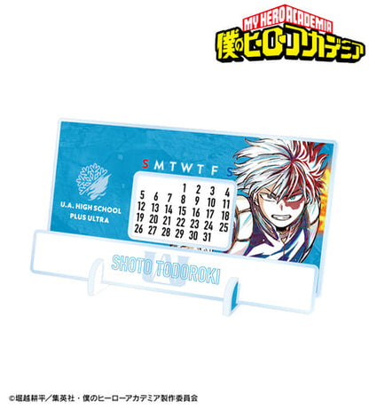 Shoto Todoroki Ani-Art Acrylic Perpetual Desktop Calendar - My Hero Academia (Approx. 14.8 cm)