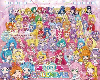 Pretty Cure All Stars 2024 Desk Calendar 13-Page Approx. 16 x 20 cm (Pre-owned) Ensky