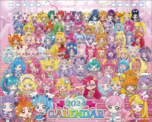 Pretty Cure All Stars 2024 Desk Calendar 13-Page Approx. 16 x 20 cm (Pre-owned) Ensky