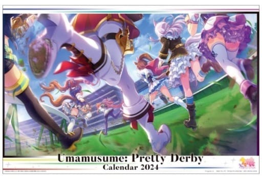Umamusume Pretty Derby 2024 Calendar - Ensky B3 Wall Calendar (14 Sheets, 364×515 mm) - Used