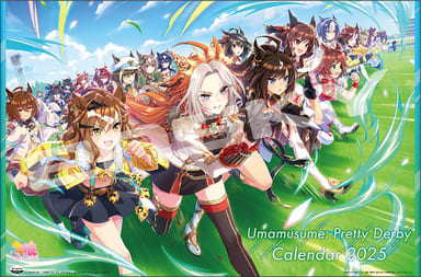 Umamusume Pretty Derby 2025 Wall Calendar (Ensky) B3 14-Sheet — Pre-owned