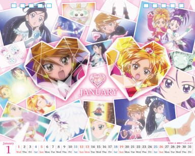 Pretty Cure All Stars 2025 Desktop Calendar Approx. 16 x 20 cm - Ensky (Pre-owned)