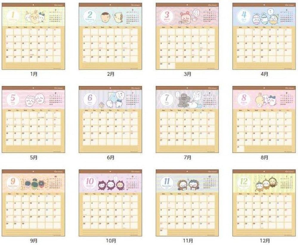Chiikawa 2026 Square Wall Calendar