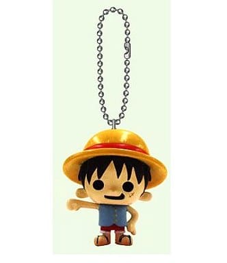 Luffy Frilly Mascot Vol.5 Keychain (One Piece) - Plex - Approx. 45 mm - Pre-owned