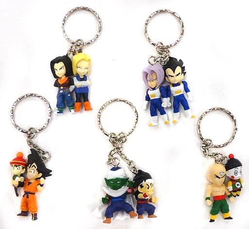 Dragon Ball Z Pair Keyholder Complete Set of 5 - Banpresto Prize Keychains (Complete 5-Type Set)