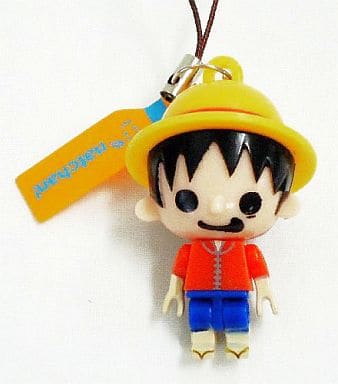 Luffy Block Collection Keychain - One Piece & Toriko Suntory Natchan Campaign (Pre-owned)
