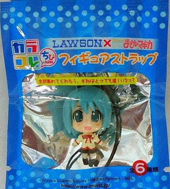 Sayaka Miki Lawson Collaboration Chibi Strap - Puella Magi Madoka Magica Figure Strap (Lawson × Asahi Promo, Pre-owned)