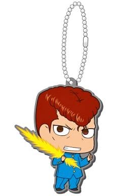 Kazuma Kuwabara Rubber Mascot Keychain from YuYu Hakusho Vol. 1 Urameshi Team Edition, Height Approx. 50 mm, Union Creative