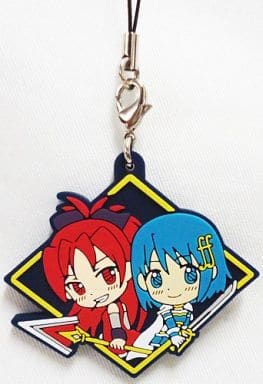 Sayaka Miki & Kyoko Sakura Rubber Strap - Puella Magi Madoka Magica Movie Commemorative Ichiban Kuji G Prize (Banpresto) - Length Approx. 6.5 cm (Pre-owned)