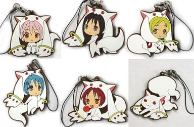 Puella Magi Madoka Magica Movie Rubber Strap Collection - Complete 6-Piece Set (Movic, Pre-owned)