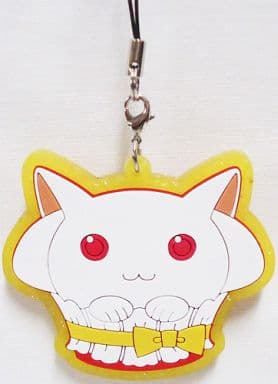 Kyubey Rubber Strap (Cake Motif) - Puella Magi Madoka Magica Movie Rubber Keychain Movic - Approx. 7 x 7 cm - Pre-owned