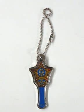 Sailor Mercury Transformation Stick Makeup Plate Keychain - Sailor Moon R Capsule Toy (Length Approx. 3.5 cm, Bandai, Pre-owned)