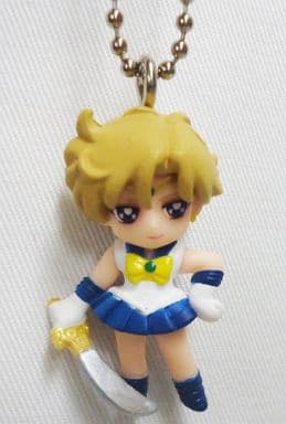 Sailor Uranus Keychain - Sailor Moon Sailor Swing 2 Capsule Toy with Ball Chain - Length Approx. 43 mm (Bandai, Pre-owned)