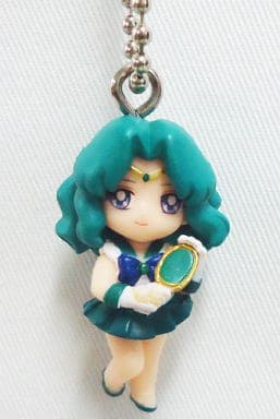 Sailor Neptune Keychain - Sailor Moon Sailor Swing 2 Capsule Toy Ball Chain Length Approx. 43 mm (Bandai, Japan)