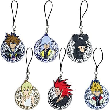 KINGDOM HEARTS II Trading Rubber Strap Complete 6-Piece Set