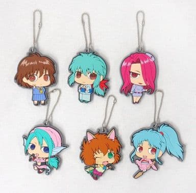 YuYu Hakusho Rubber Mascot Keychain Vol. 6 Complete Set of 6, Approx. 50 mm, Union Creative International