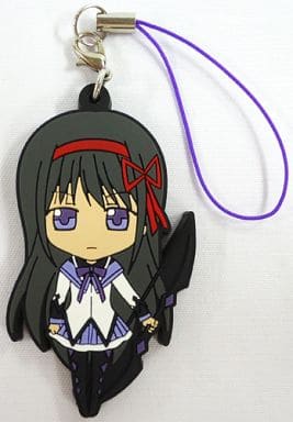 Homura Akemi Rubber Mascot Keychain - Puella Magi Madoka Magica The Movie Animate / Gamers Limited Edition Bonus (Length Approx. 60 mm) Pre-owned