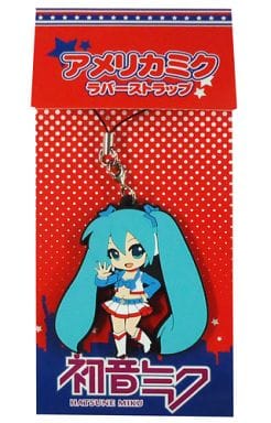 Hatsune Miku (America) Rubber Strap - Hatsune Miku Day Great Thanksgiving Festival (SEGA) Length Approx. 6 cm - Pre-owned