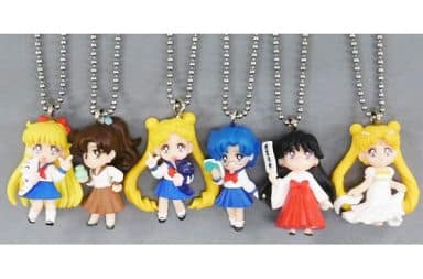 Sailor Moon Swing 4 Complete 6-Piece Keychain Set - Bandai - Approx. 4 cm (Pre-owned)