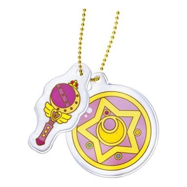 Crystal Star Brooch Reflector Charm (Ichiban Kuji F Prize) - Sailor Moon Keychain Charm - Banpresto - Length Approx. 4 cm - Pre-owned