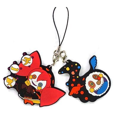 Bebe (Pre-Transformation & Post-Transformation) Rubber Strap KyunChara Illustrations - Ichiban Kuji Premium Puella Magi Madoka Magica the Movie: Rebellion I Prize (Banpresto) Length Approx. 6 cm - Pre-owned