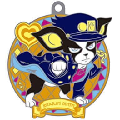 Iggy Cosplaying Jotaro Rubber Mascot Keychain from JoJo's Bizarre Adventure: Stardust Crusaders by Megahouse, Approx. 60 mm
