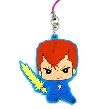 Kazuma Kuwabara Yu Yu Hakusho Capsule Rubber Mascot Strap by Bandai, Random Single Item