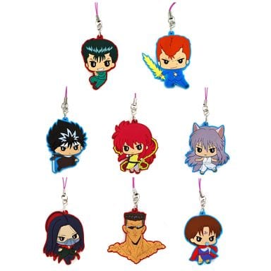 Yu Yu Hakusho Capsule Rubber Mascot Complete Set of 8 Characters by Bandai