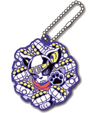 Iggy as Star Platinum Rubber Mascot Keychain from JoJo's Bizarre Adventure: Stardust Crusaders, Approx. 67 mm, MegaHouse