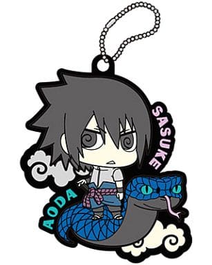 Sasuke & Aoda Rubber Mascot Keychain from Naruto Shippuden - Megahouse, Length Approx. 65 mm
