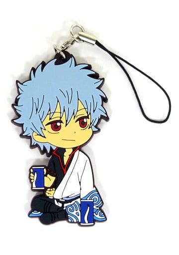 Gintoki Sakata Rubber Strap from Gintama Kuroko no Tasuke Arc Collection by Movic, Length Approx. 7 mm