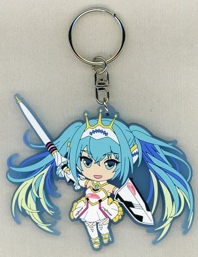 Hatsune Miku Nendoroid Rubber Keychain Vol.1 - VOCALOID - Good Smile Racing 2015 Personal Sponsor Bonus (Approx. 6 x 8.5 cm)