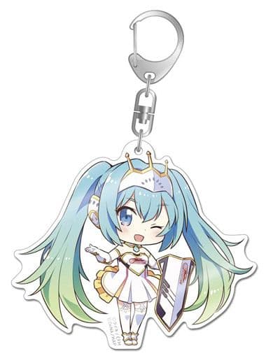 Hatsune Miku / Racing Miku 2015 Large Acrylic Keychain - Racing Miku × Hacka Doll Collaboration (Approx. 9 cm) Gift Brand, Pre-owned