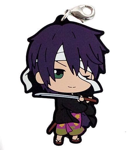 Shinsuke Takasugi Rubber Mascot Keychain from Gintama Ichiban Kuji K Prize, Length Approx. 5.5 cm, Pre-owned